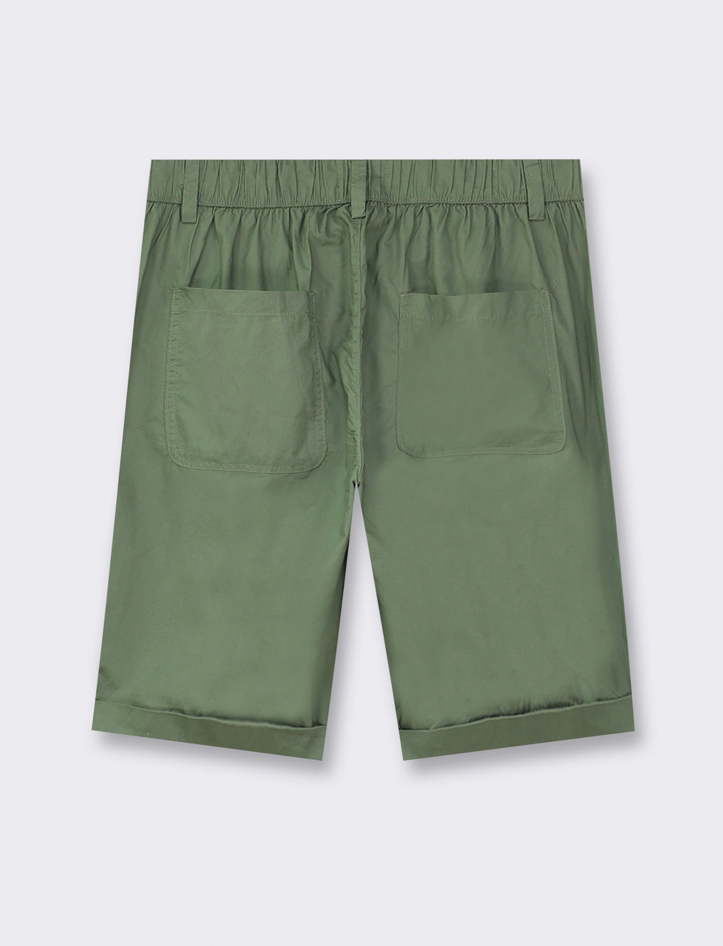 Regular Fit Chino Bermuda Shorts - Lightweight Cotton Blend - Green