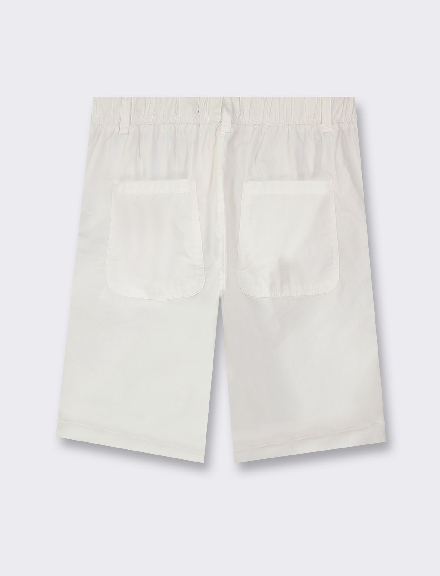 Regular Fit Chino Bermuda Shorts - Lightweight Cotton Blend - White