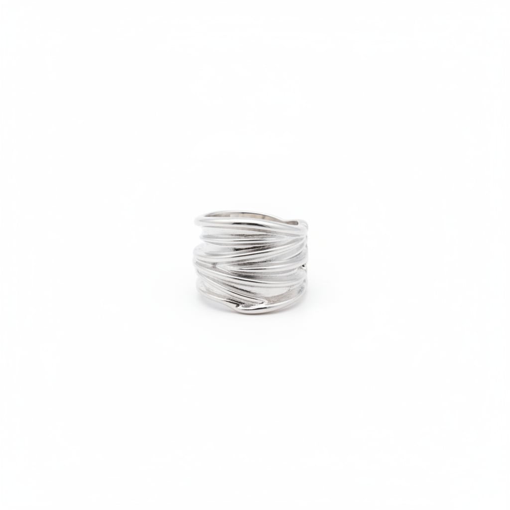 Large elastic ring - Silver