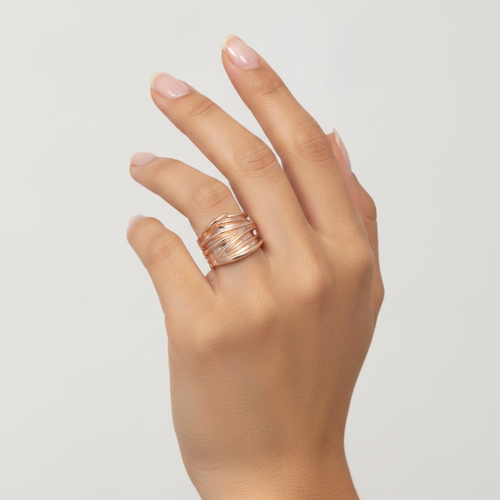 Large elastic ring - Gold