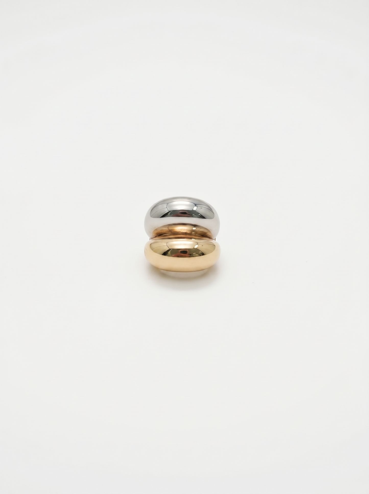 Double elastic ring in two colors - Gold