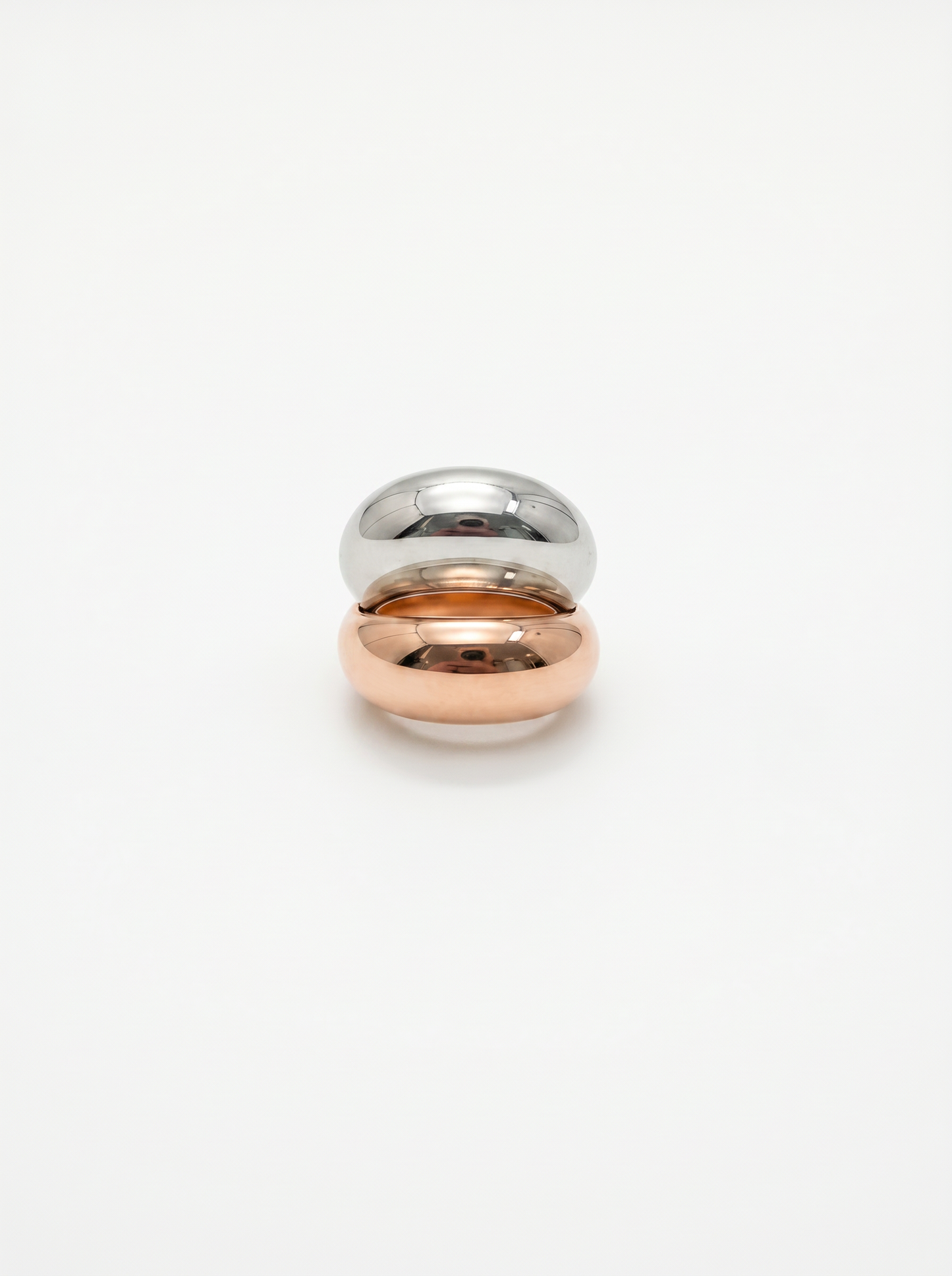 Double elastic ring in two colors - Gold
