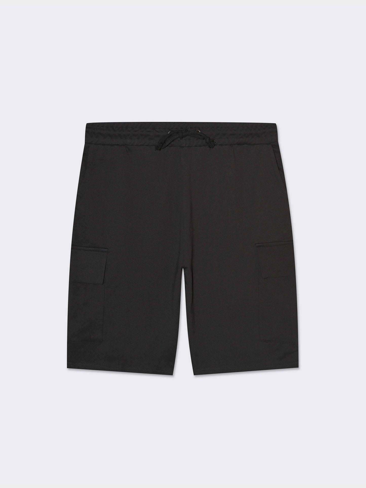 Bermuda in felpa con vita jogger - Nero