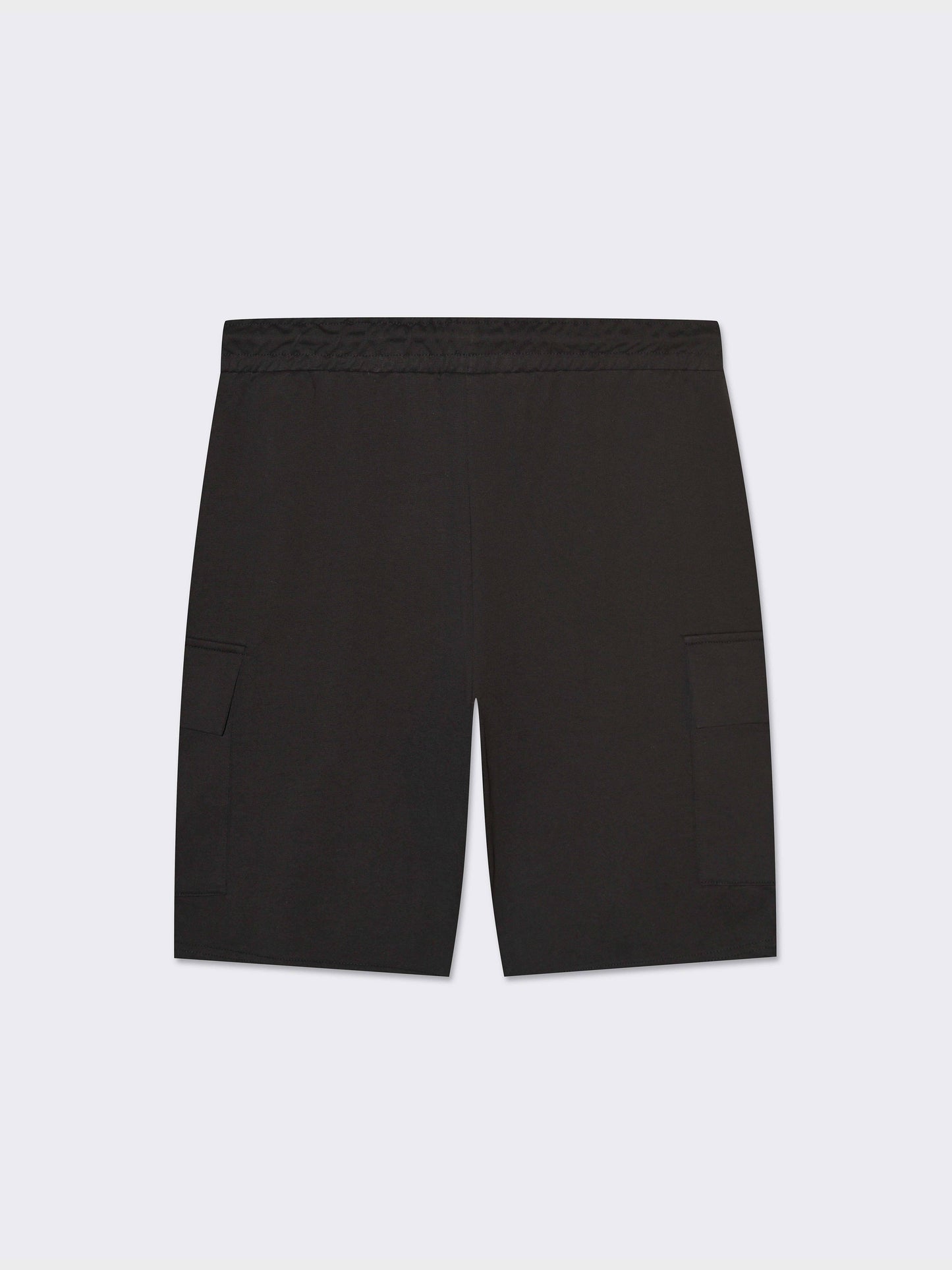 Bermuda in felpa con vita jogger - Nero