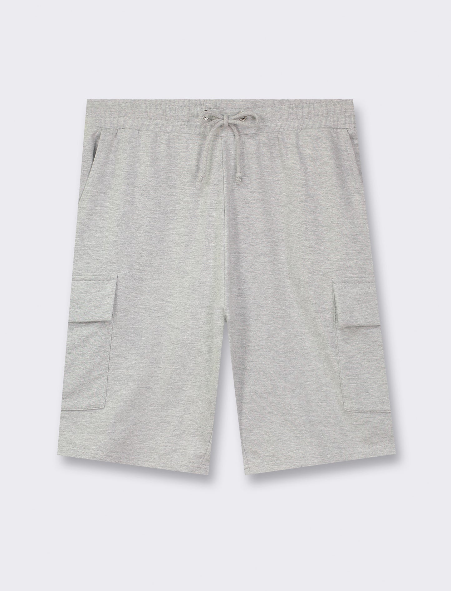 Bermuda in felpa con vita jogger - Grigio mel.