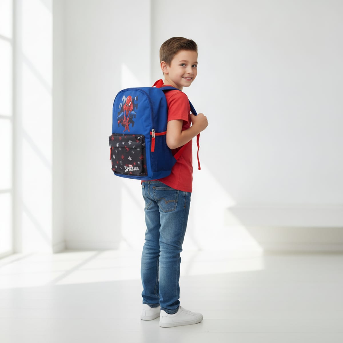 Zaino bambino Spiderman e Pokémon - Blu