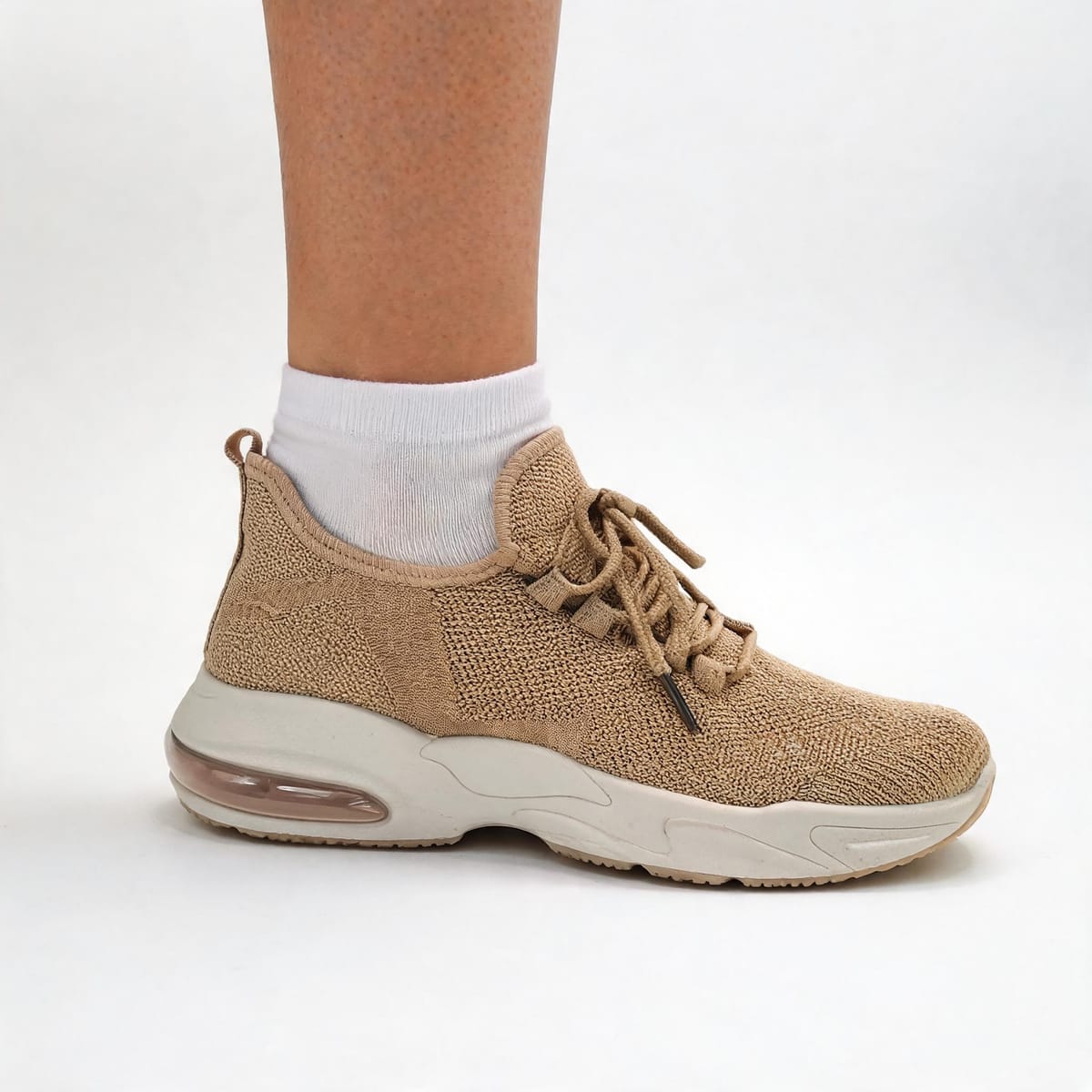 Sneakers running da in tessuto tecnico - Beige