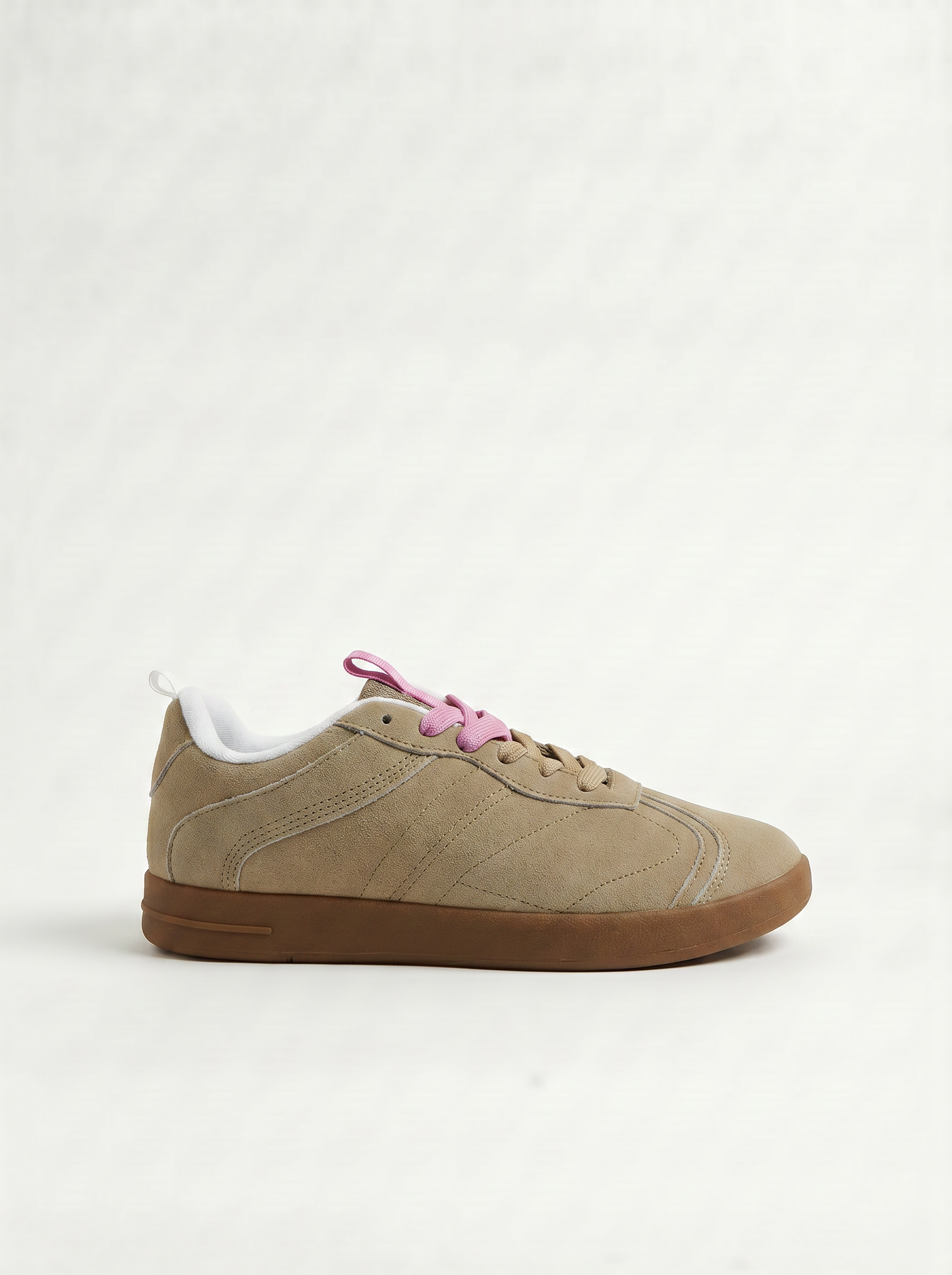 Beige sneakers with bicolor laces - Beige