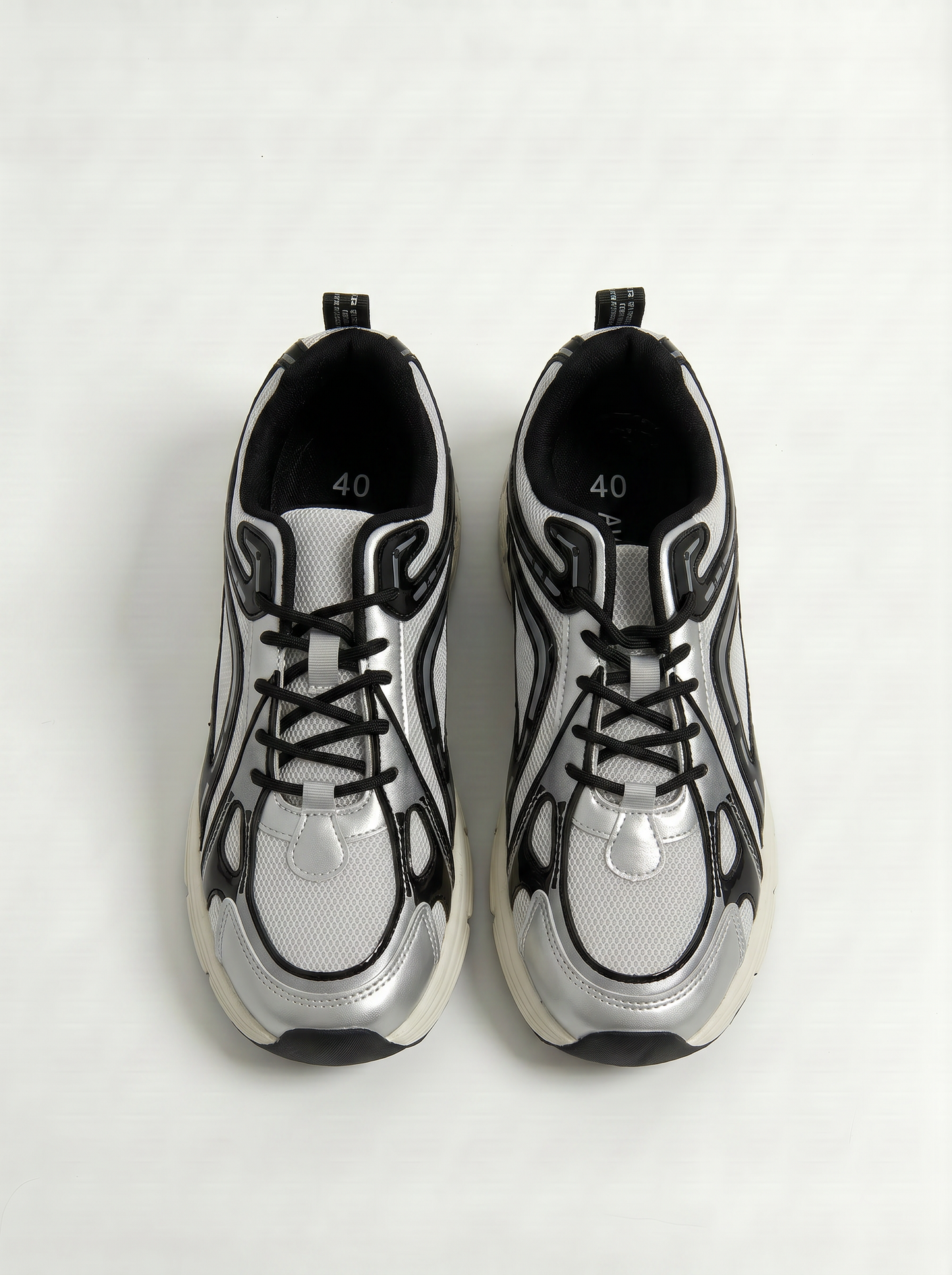 Sneakers with irregular inserts - White