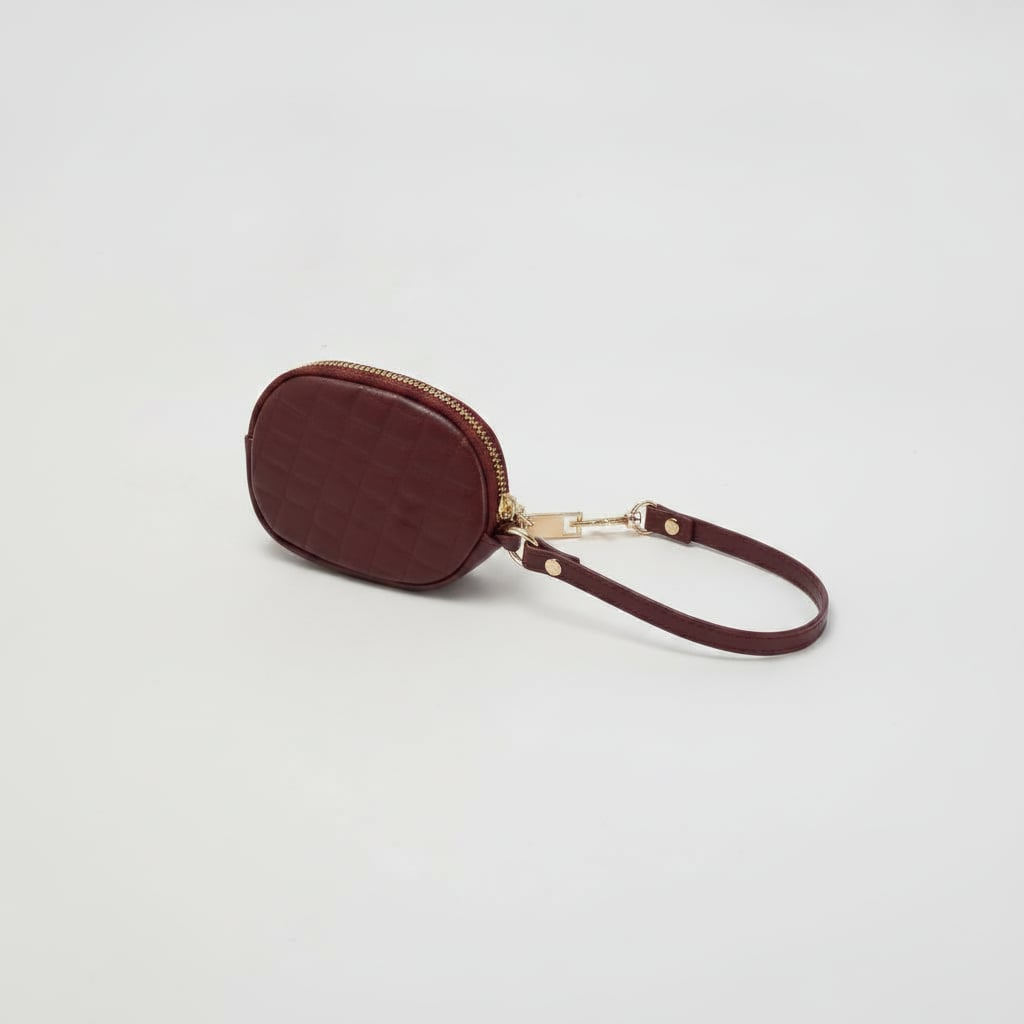 Oval Coconut Glossy Wallet - Red