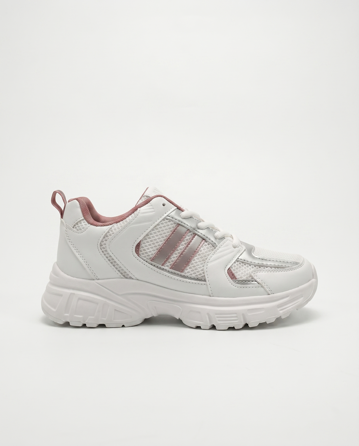 White sneakers with matching accents - White