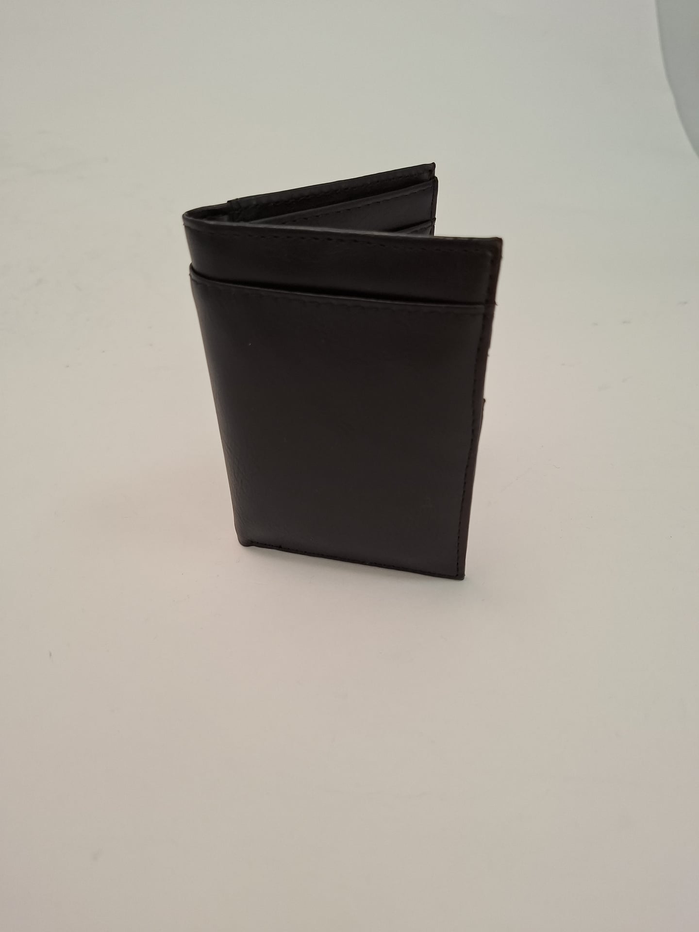 Elegant leather effect men's wallet - Black