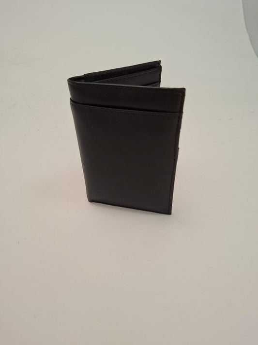 Elegant leather effect men's wallet - Black