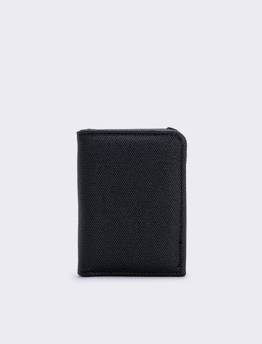 Portacarte uomo rigato effetto gommato - Nero