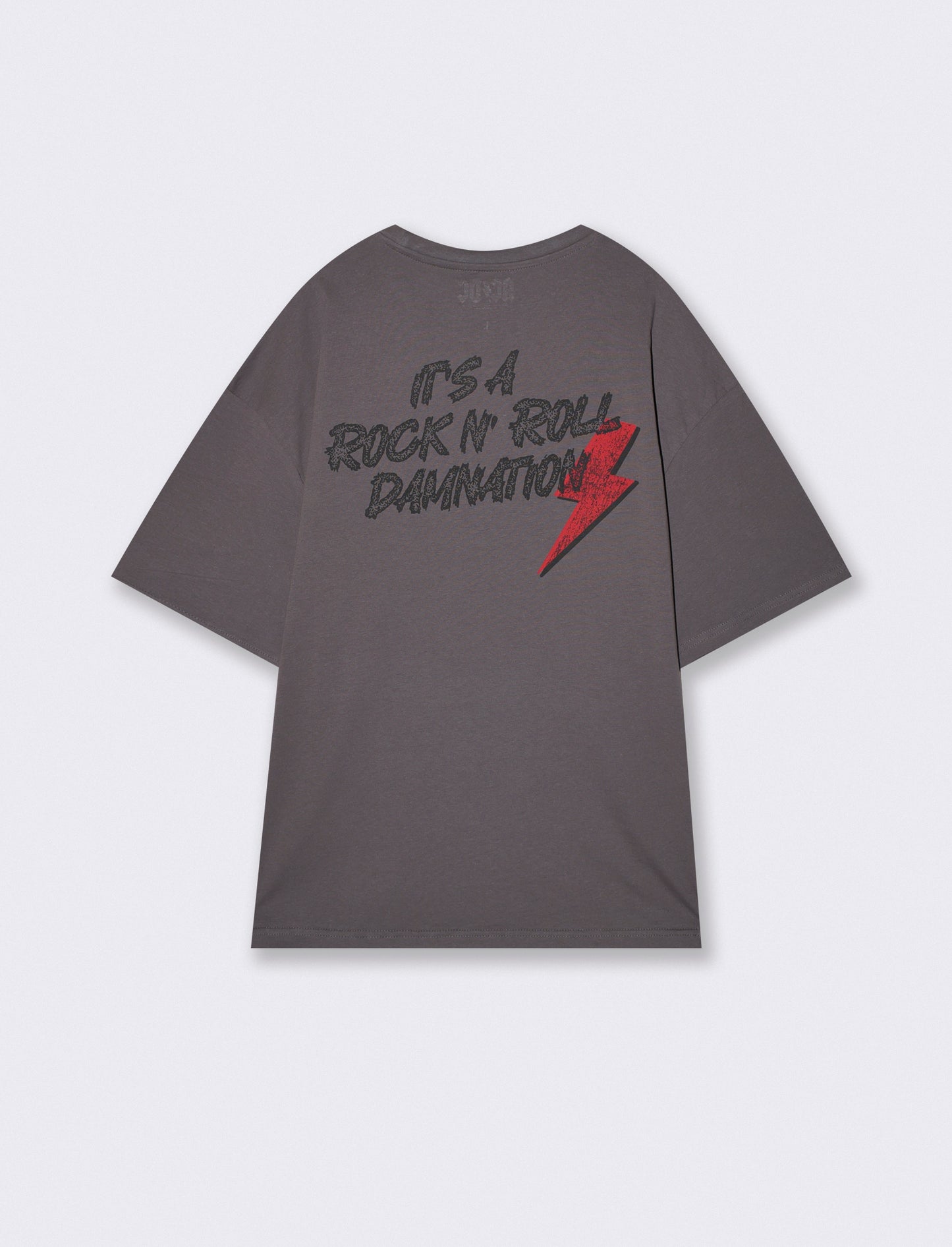 T-SHIRT STAMPA AC DC - Grigio piombo