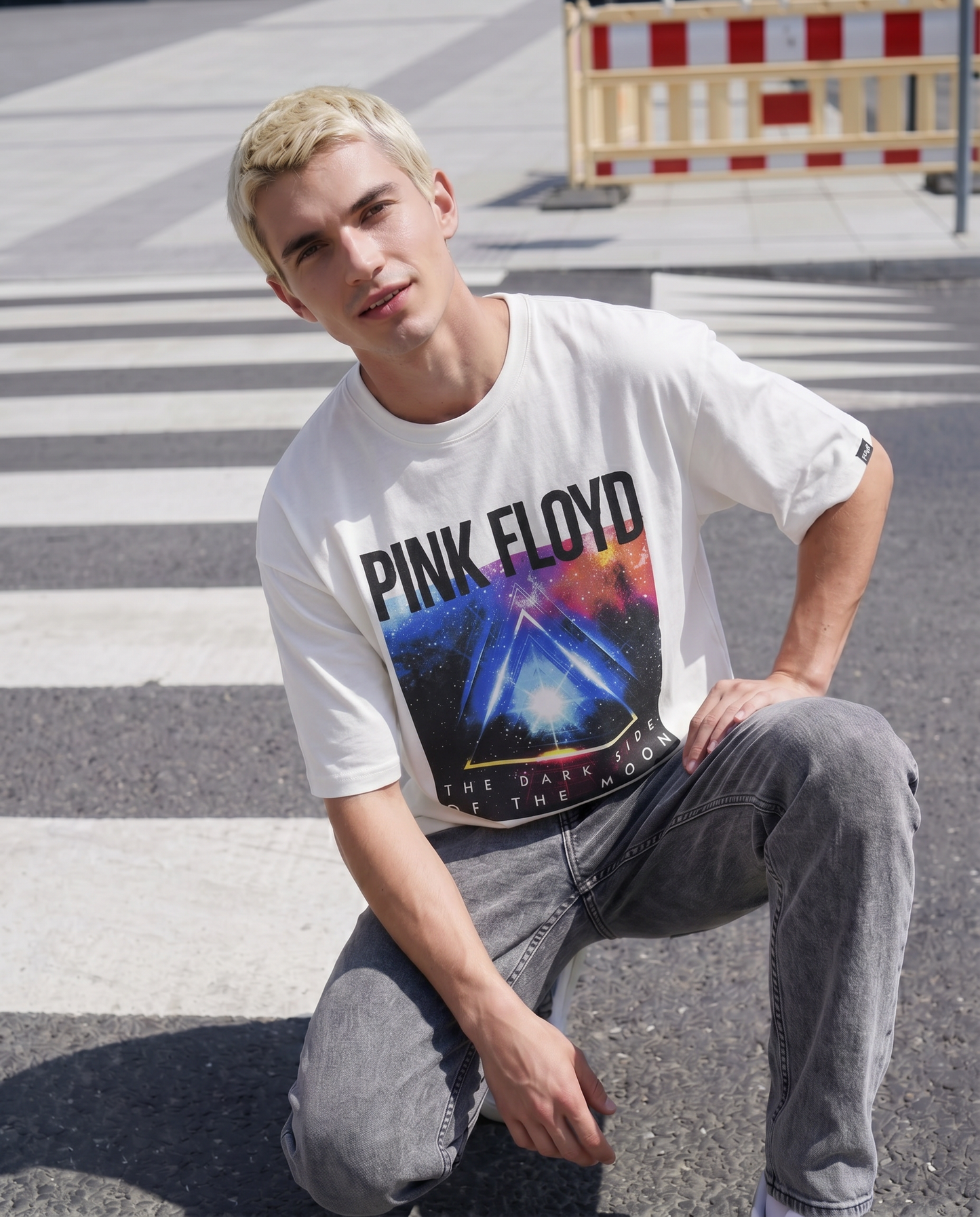 T-SHIRT STAMPA PINKFLOYD - Bianco