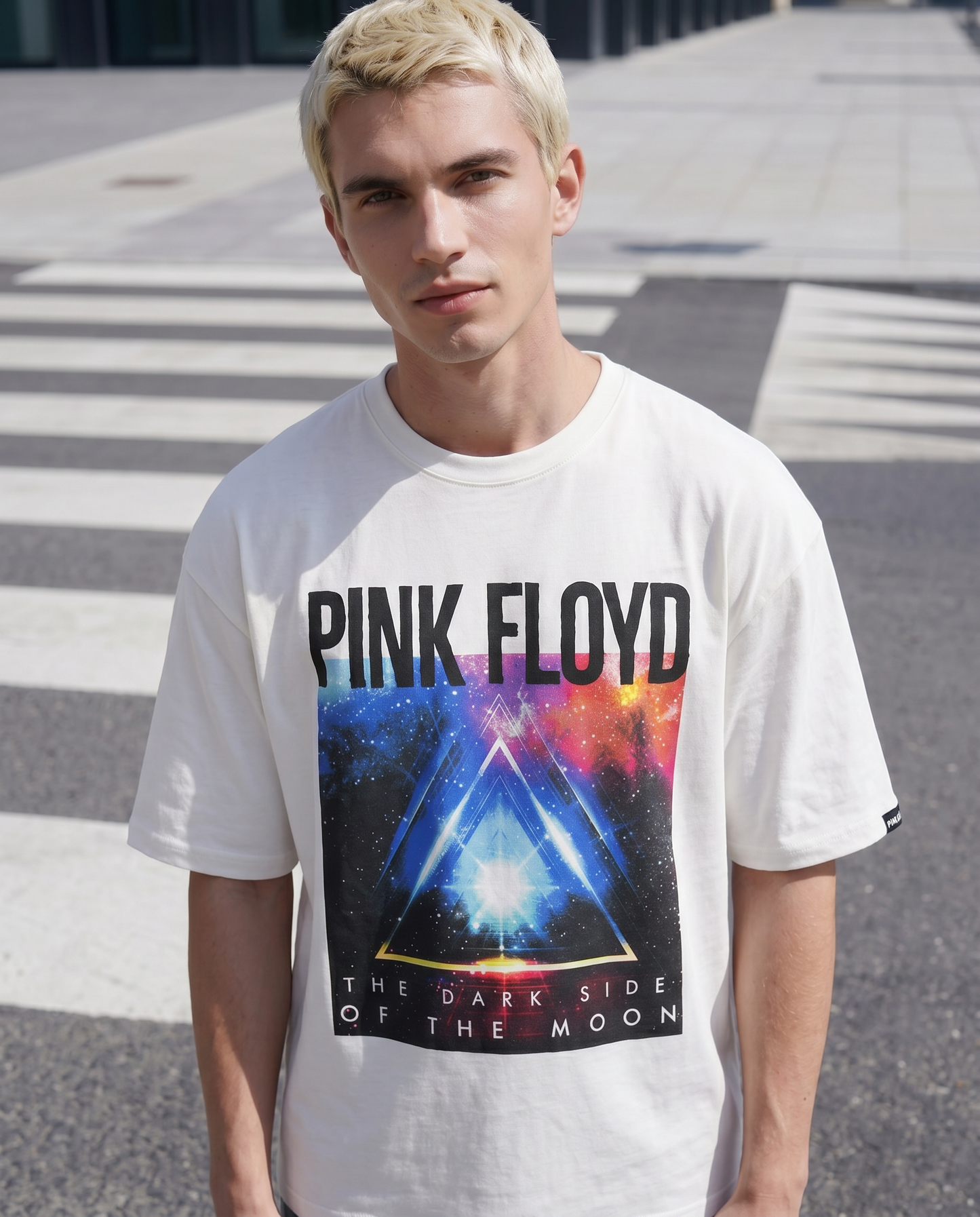T-SHIRT STAMPA PINKFLOYD - Bianco