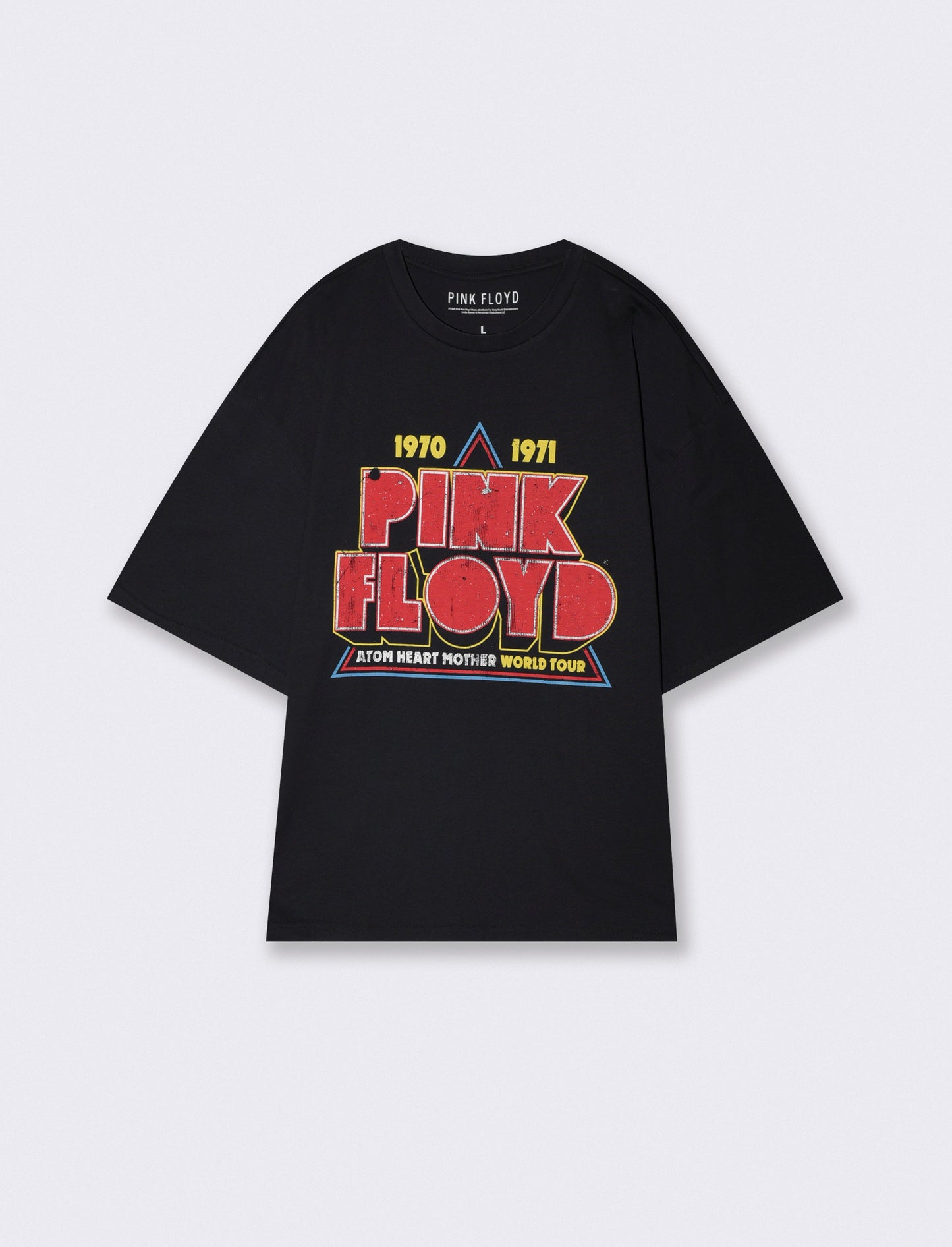 T-SHIRT STAMPA PINKFLOYD - Nero