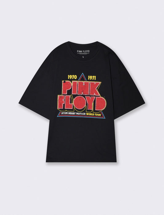 T-SHIRT STAMPA PINKFLOYD - Nero