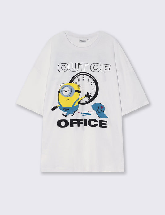 T-SHIRT STAMPA MINIONS - Bianco