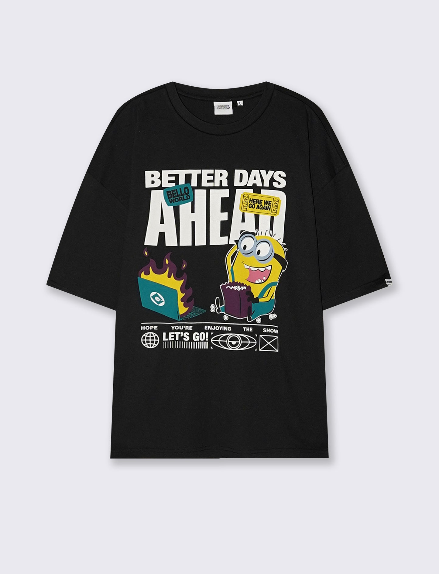 T-SHIRT STAMPA MINIONS - Nero