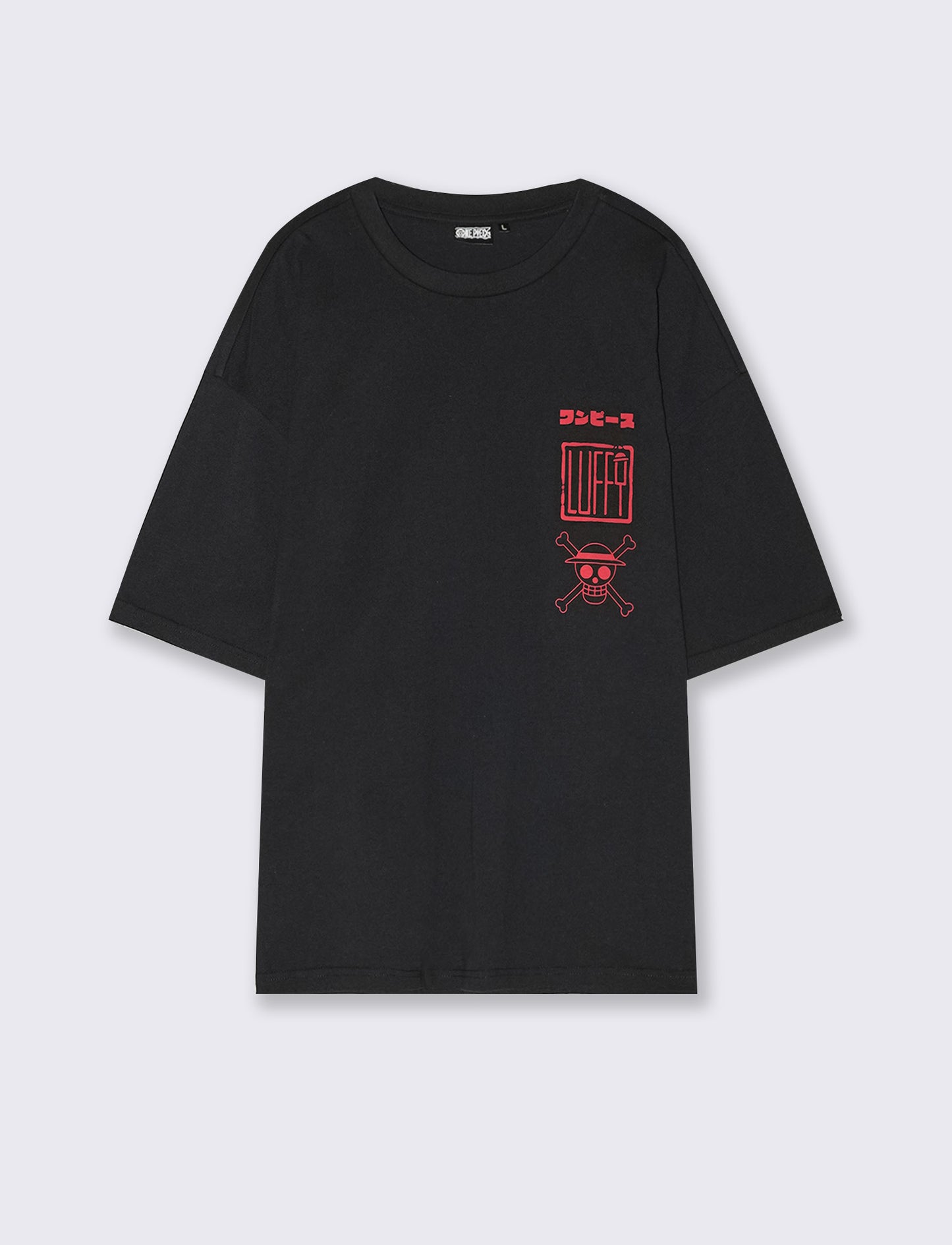 T-SHIRT STAMPA ONE PIECE - Nero