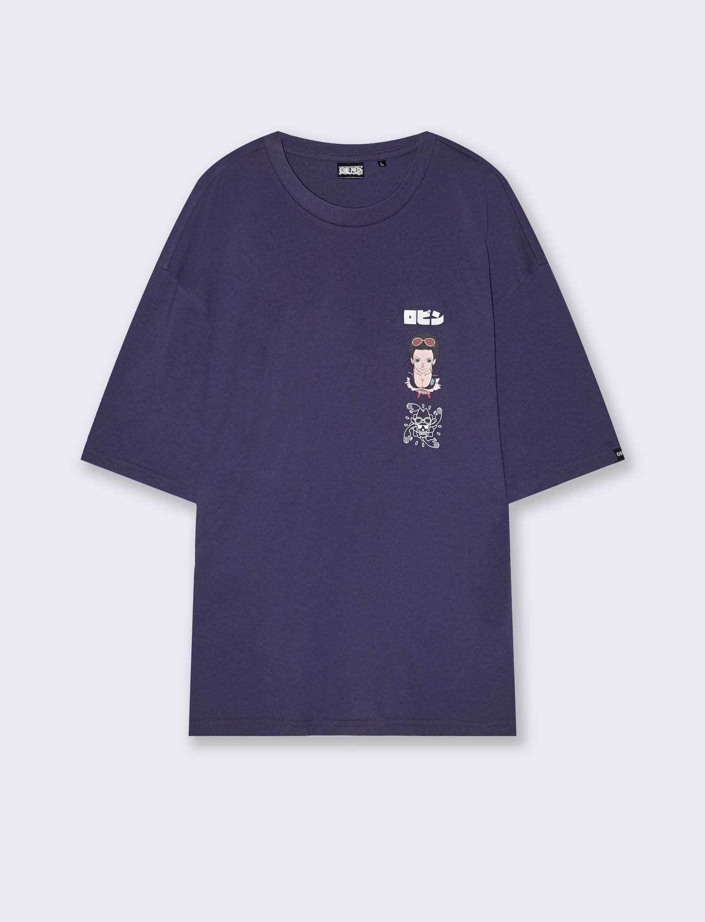 T-shirt One Piece uomo girocollo boxy fit - Viola