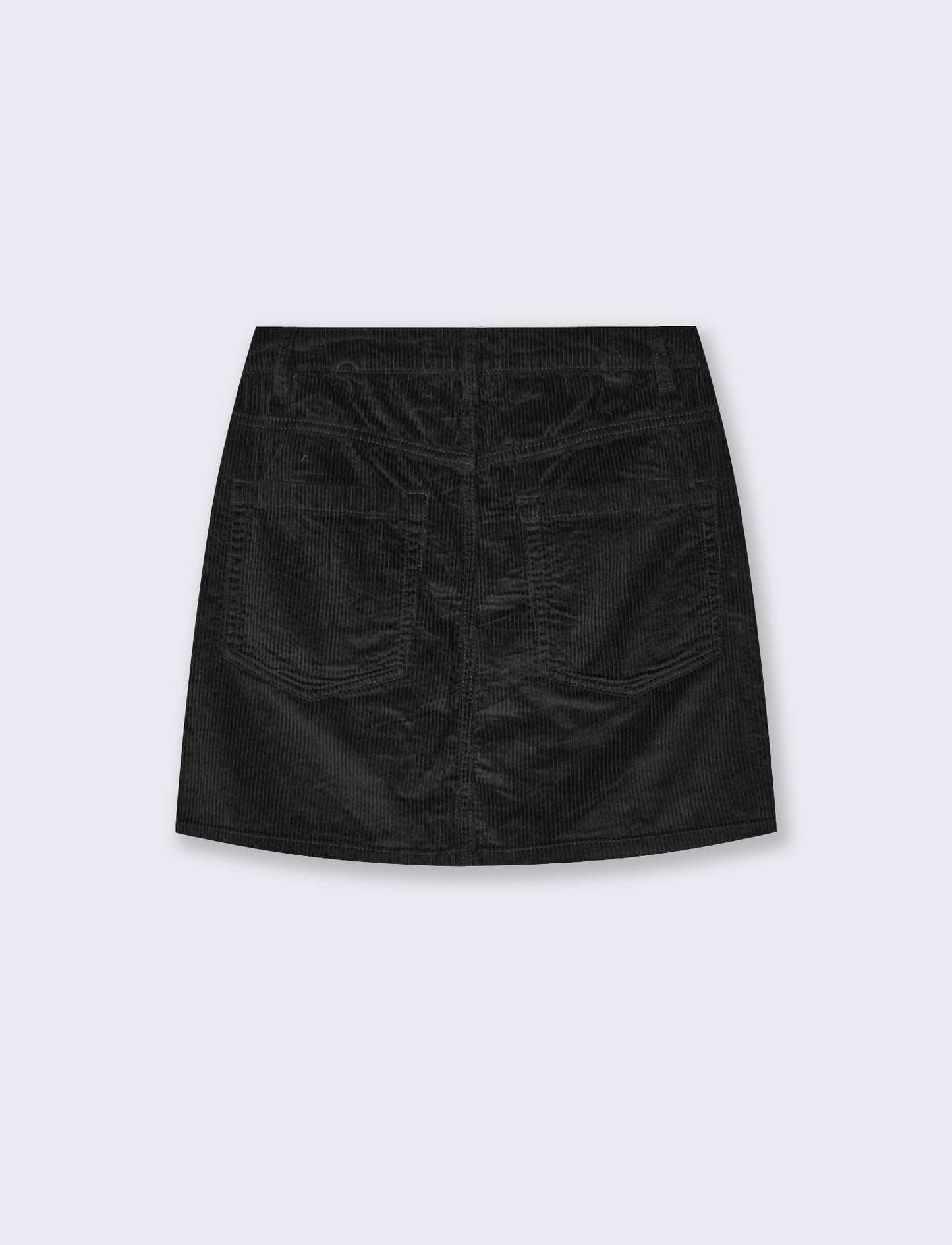 Elegant and trendy high-waisted mini skirt - Black