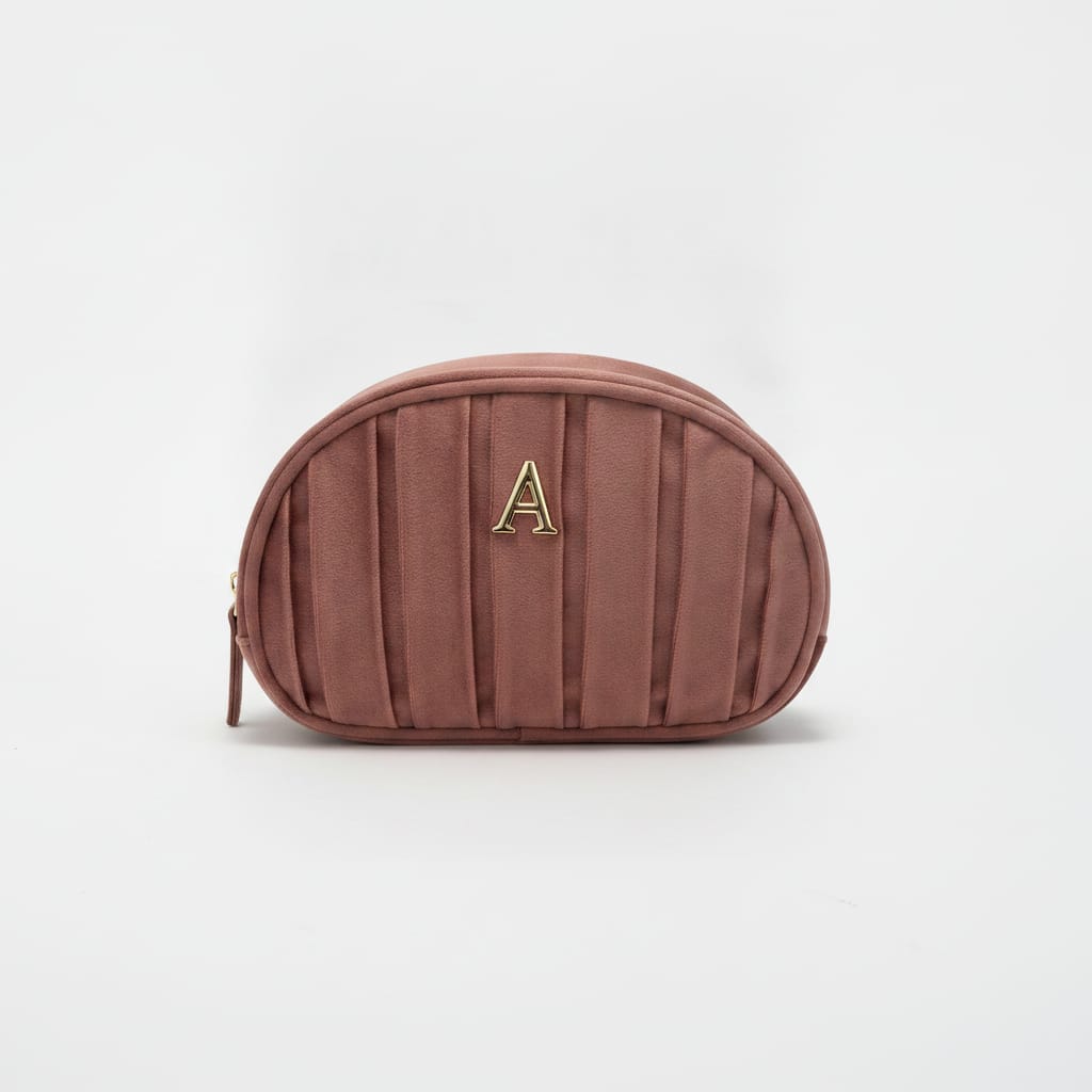 Necessaire in velluto con lettera - var 1