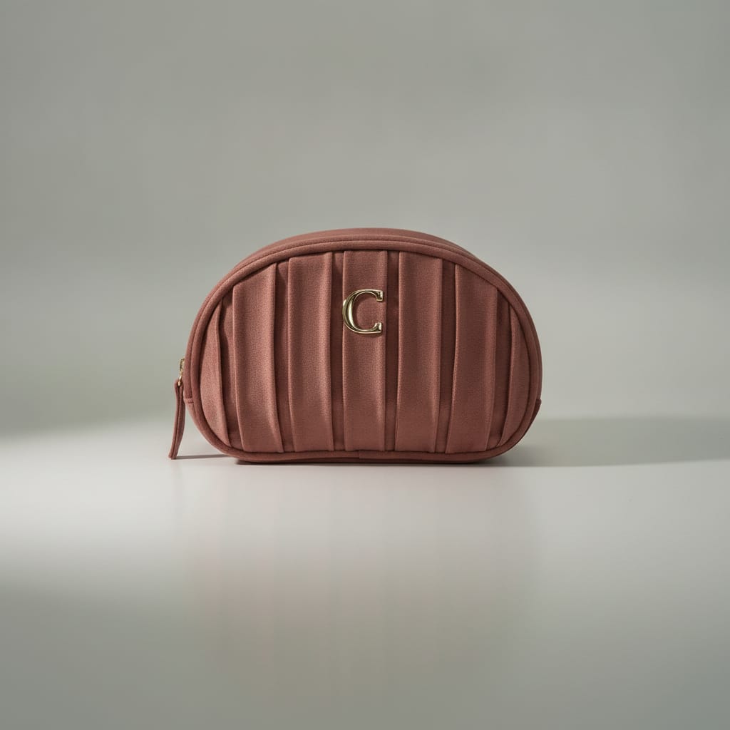 Necessaire in velluto con lettera - var 2