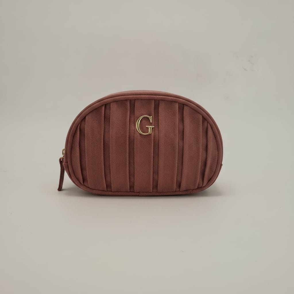Necessaire in velluto con lettera - Var 4