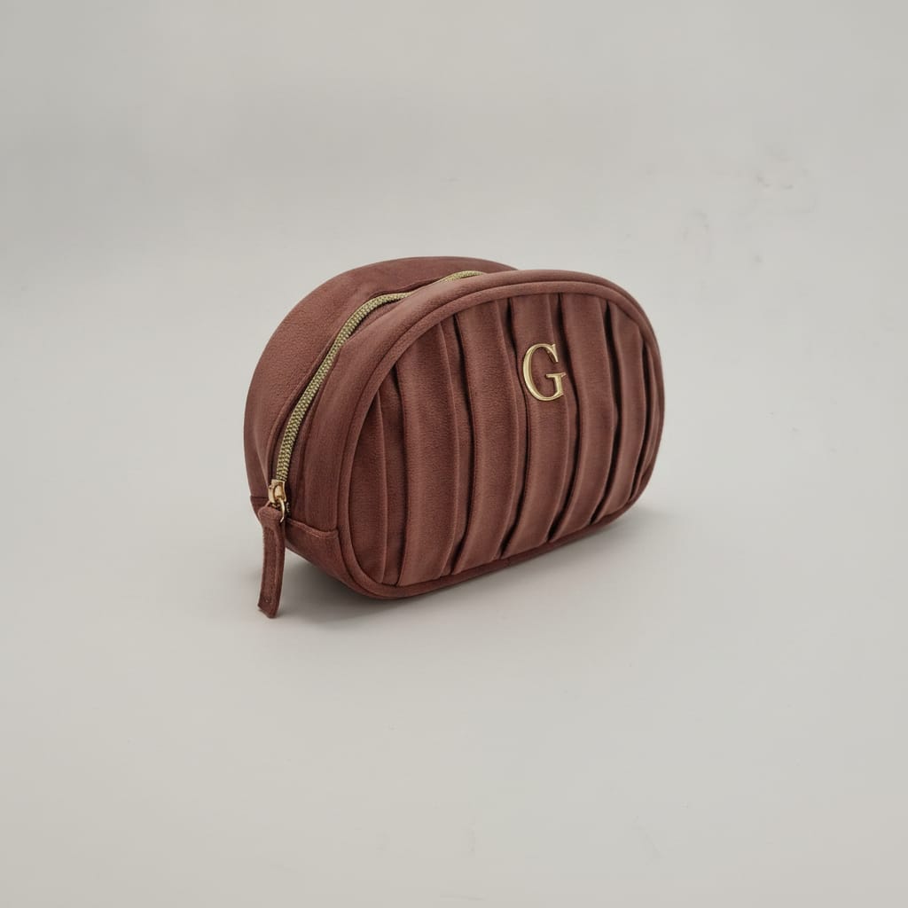 Necessaire in velluto con lettera - Var 4