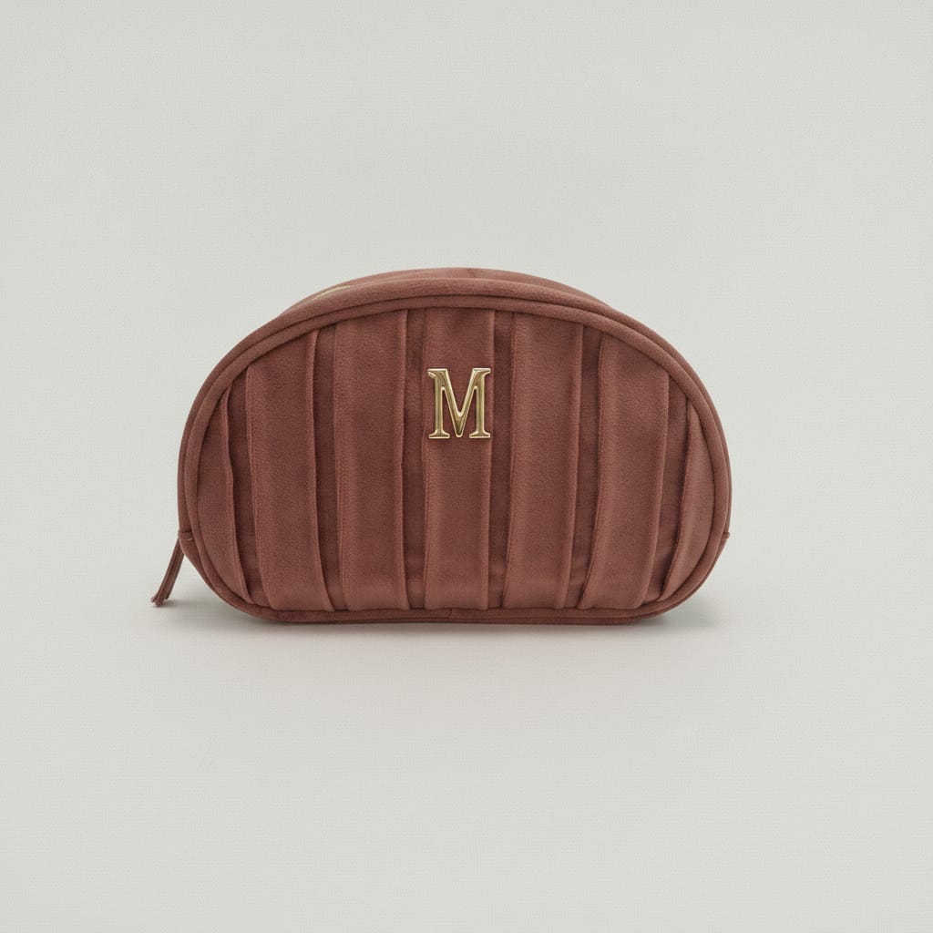 Necessaire in velluto con lettera - Var 5
