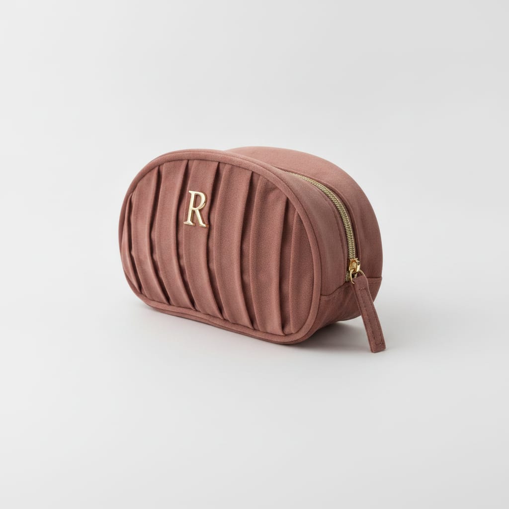 Necessaire in velluto con lettera - Var 6
