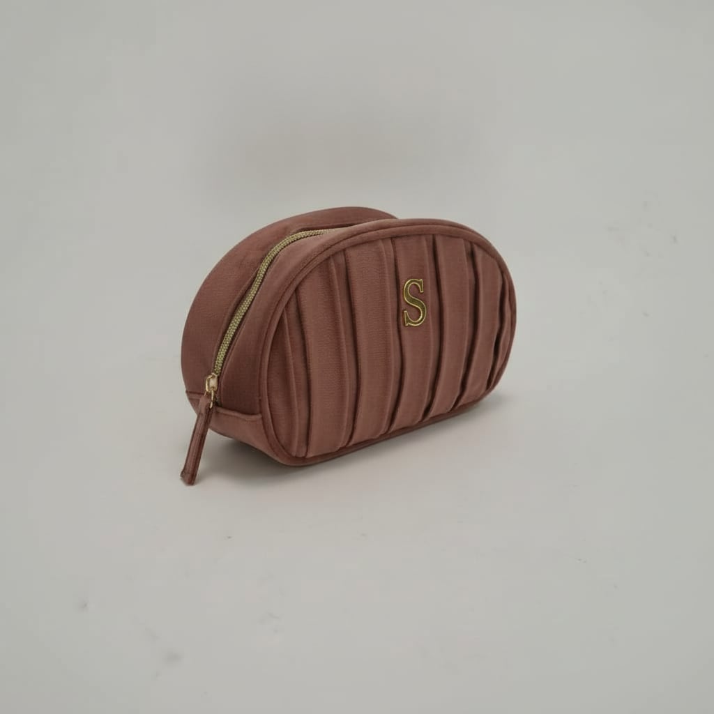 Necessaire in velluto con lettera - Var 7