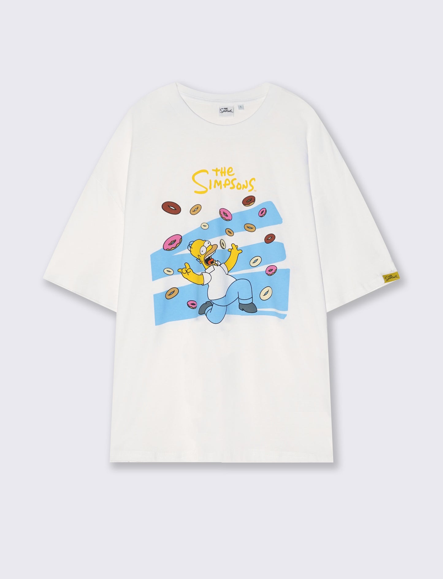 T-shirt Simpsons girocollo uomo boxy fit - Bianco