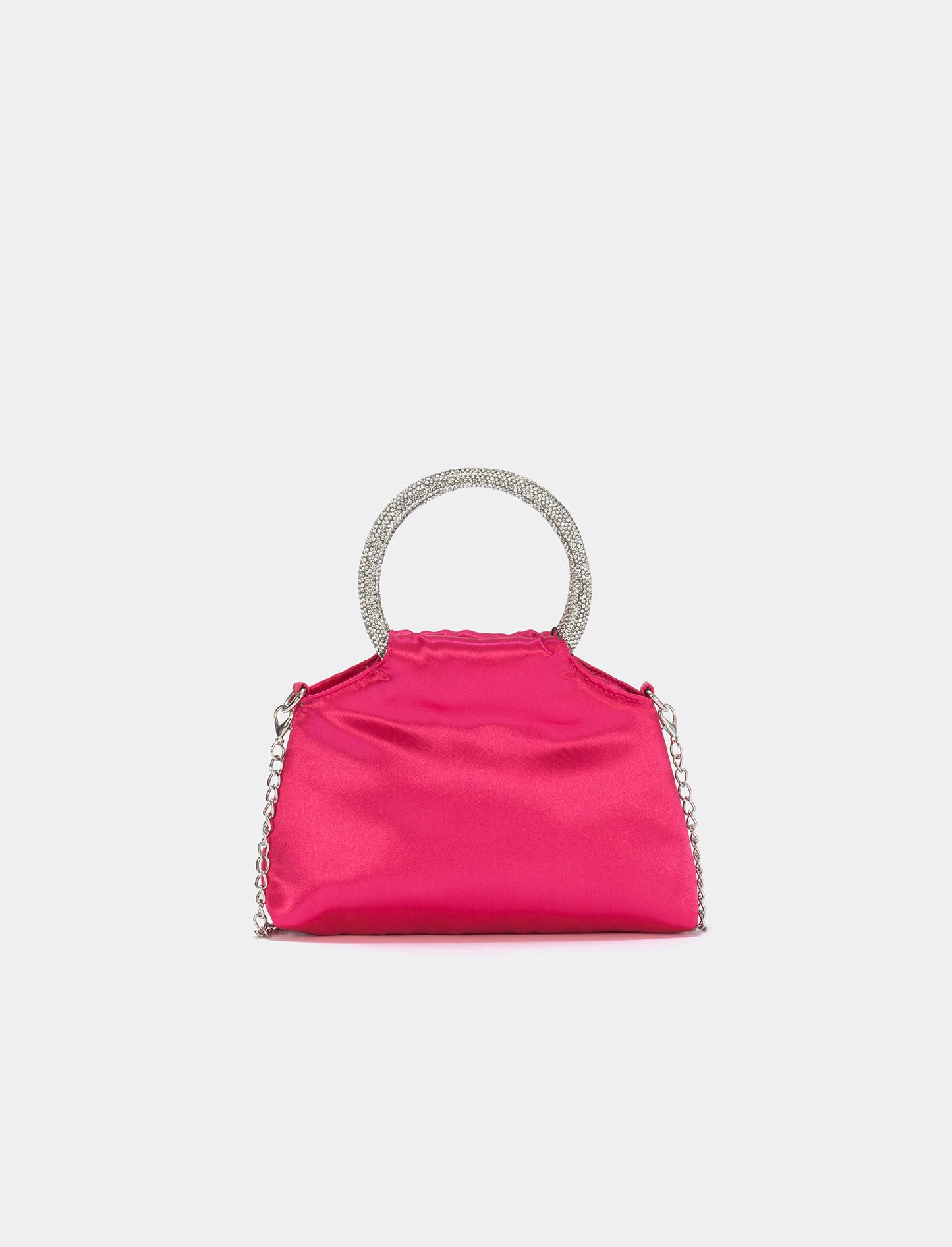 Borsa da donna con manico tubolare - Fuxia