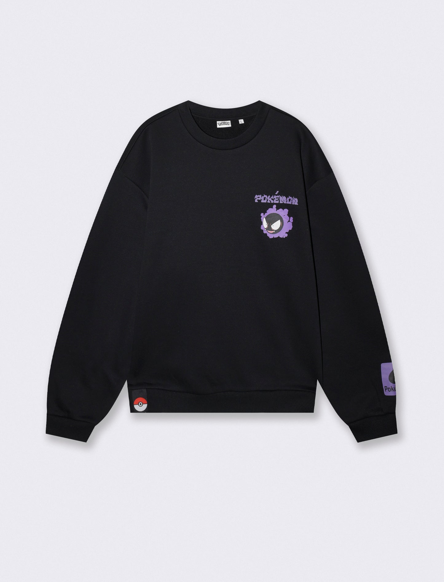 Felpa Pokemon girocollo boxy fit uomo - Nero