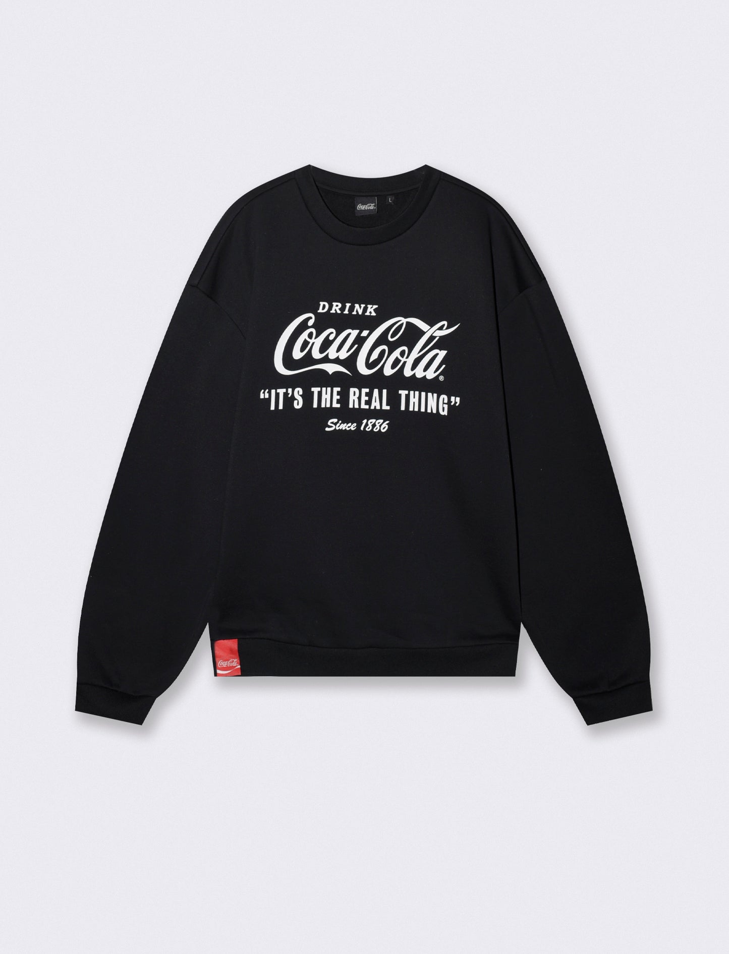 Felpa Coca Cola girocollo boxy fit uomo - Nero