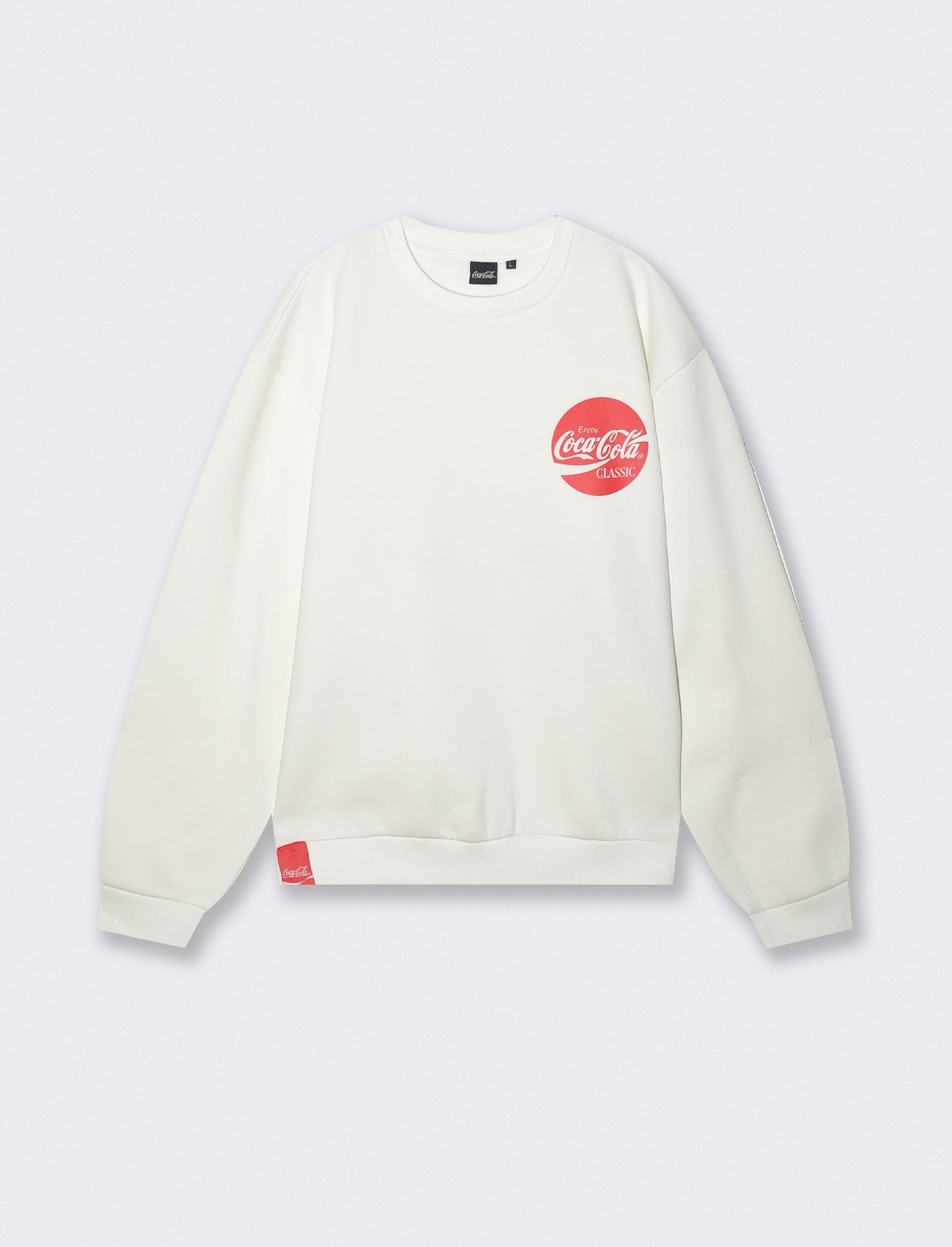 Felpa Coca Cola girocollo boxy fit uomo - Bianco