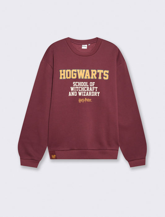 Harry Potter Crew Neck Sweatshirt for Men Boxy Fit - Red