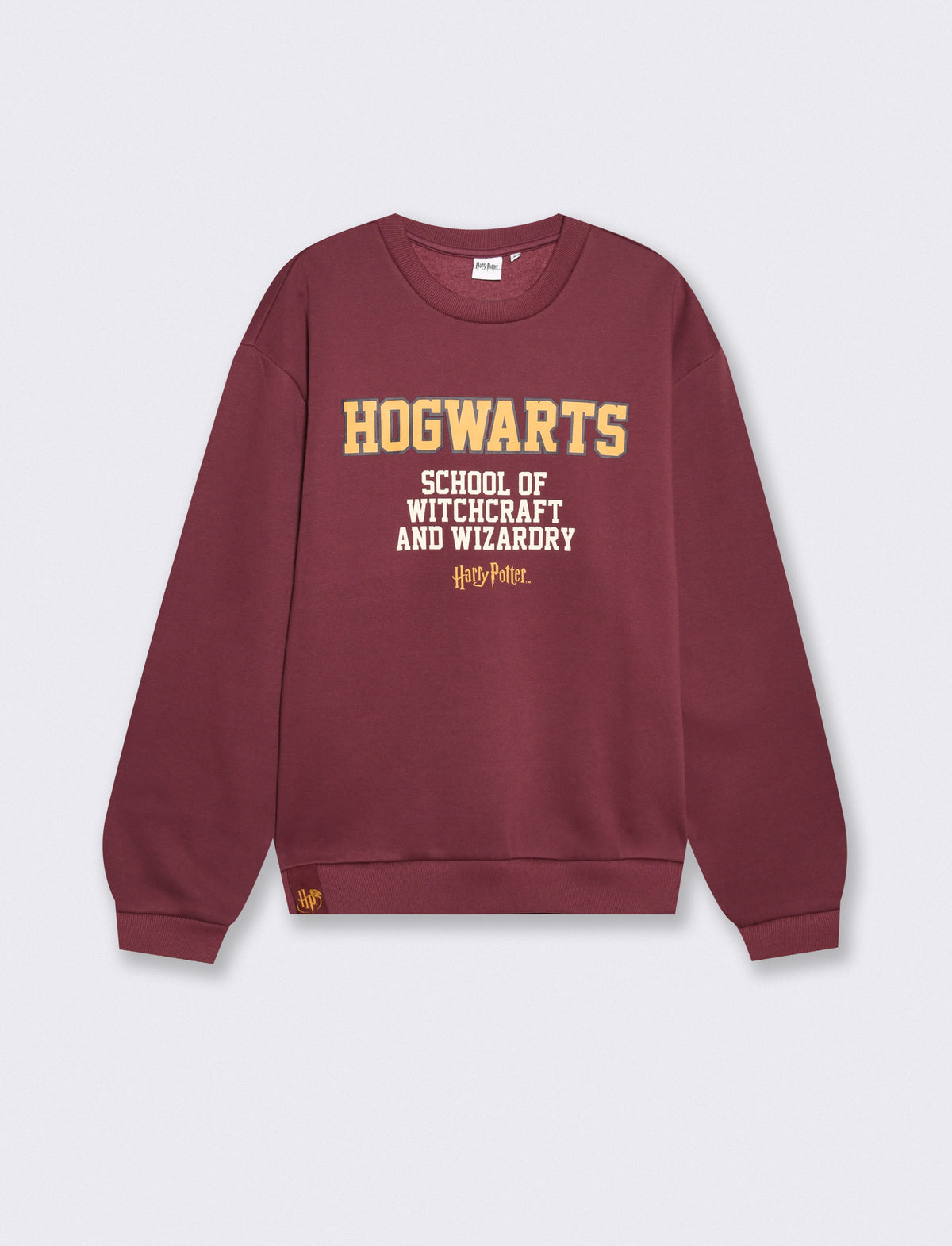 Felpa Harry Potter girocollo uomo boxy fit - Bordeaux