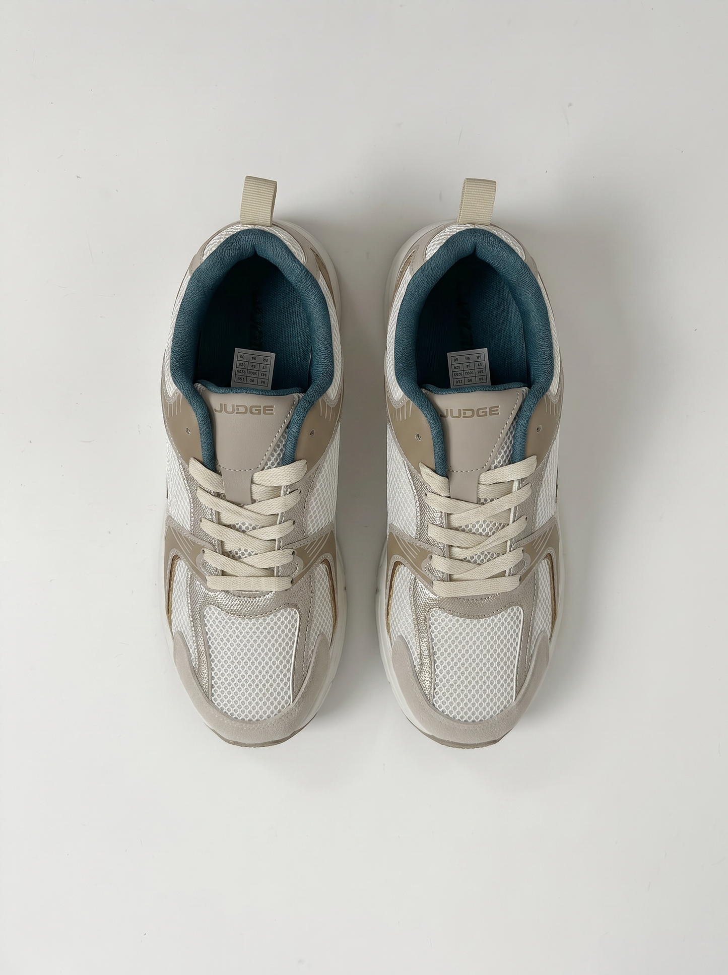 Sneakers in tessuto tecnico a contrasto - Beige