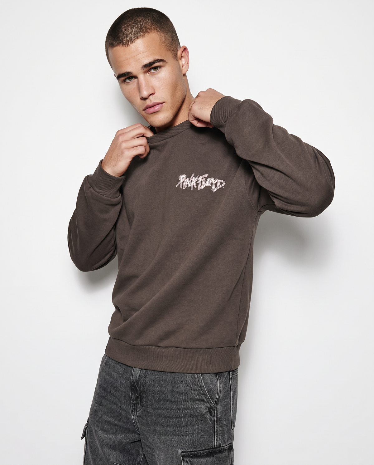 Felpa girocollo Pink Floyd uomo boxy fit - Grigio piombo