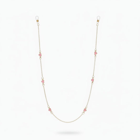 Eyewear strap with hearts - Gold