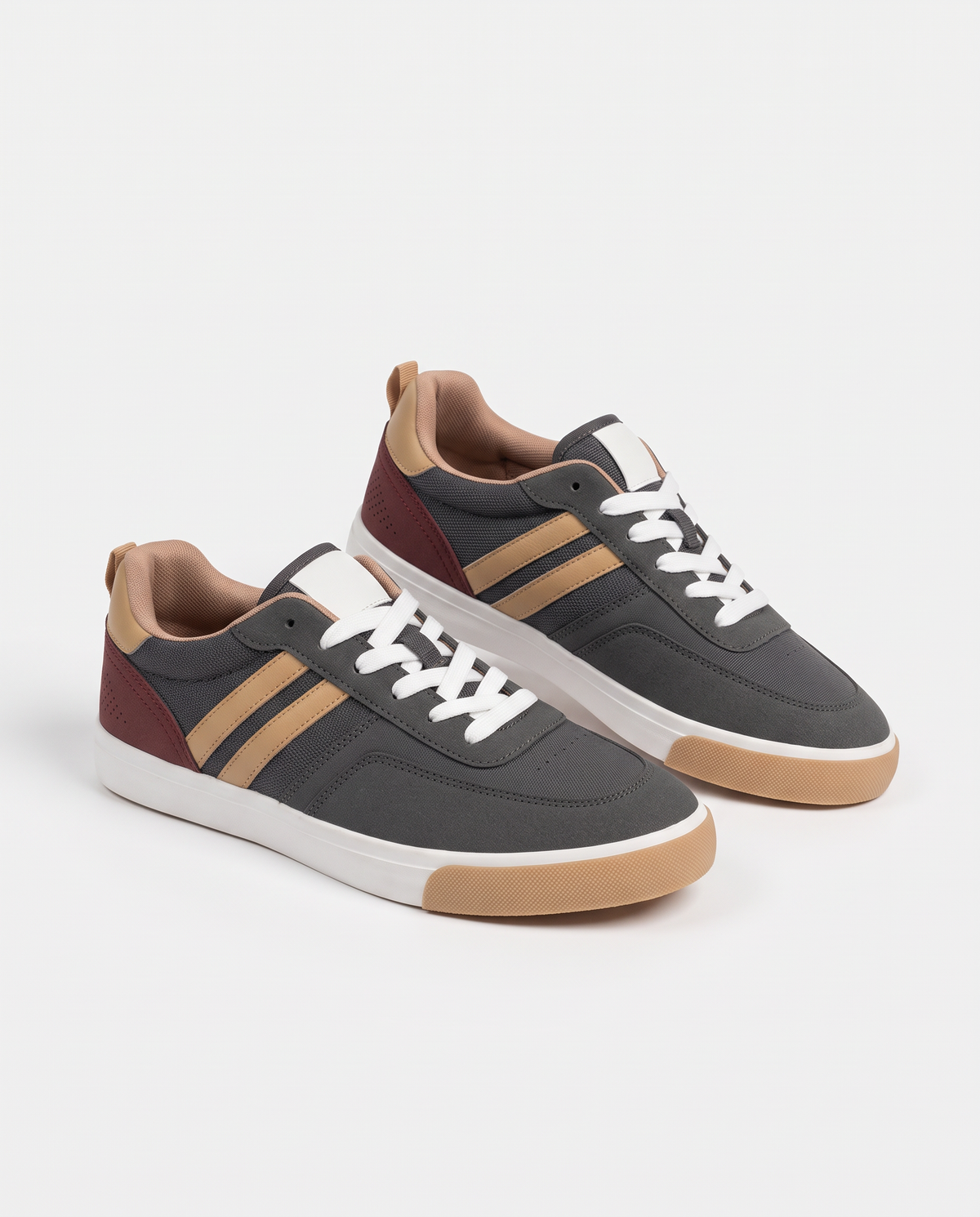 Bicolor men's sneakers in gray and multicolor - Grey