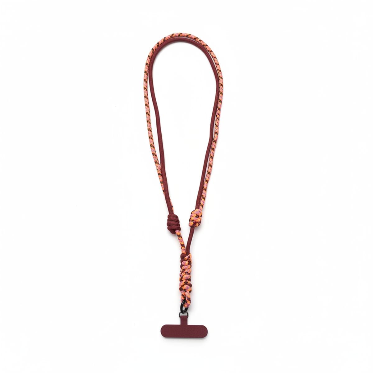 Double Cord Lanyard for Mobile Phone - Red