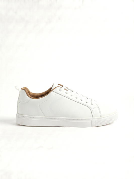 Sneakers total white da uomo in poliuretano - Bianco