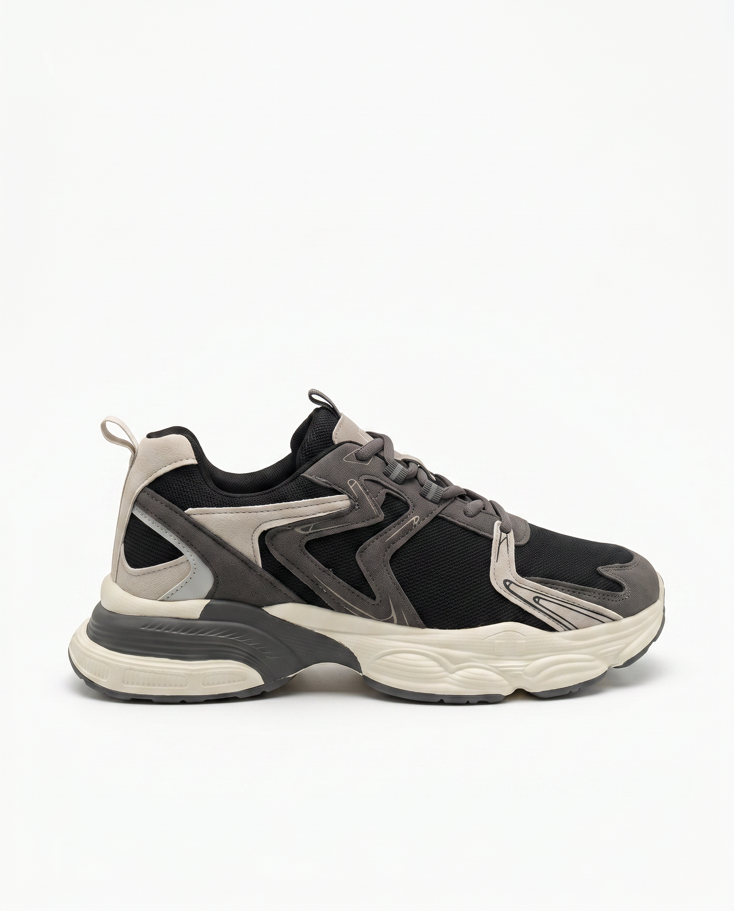 Sneakers nere multielementi da uomo - Grigio