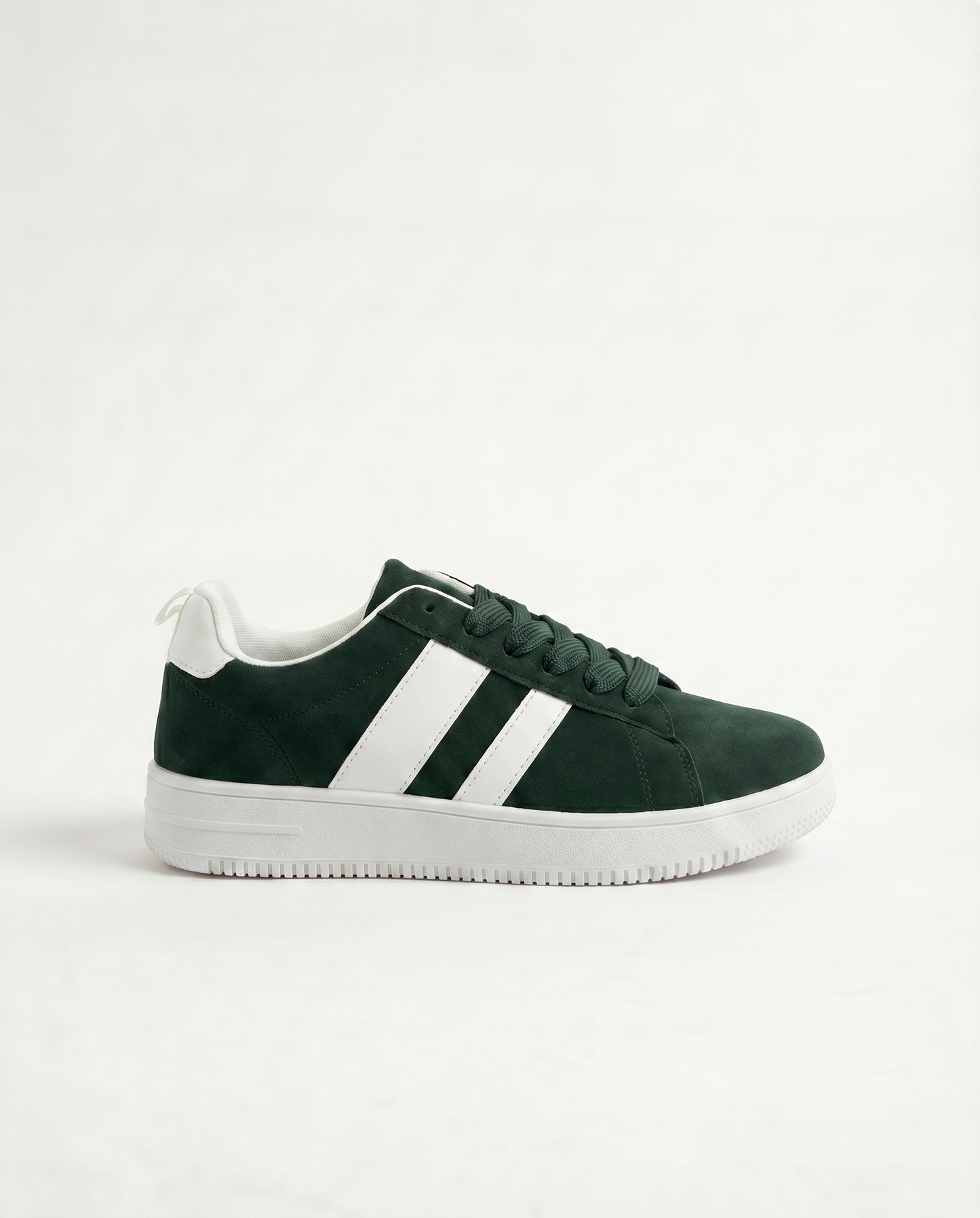 Sneakers da uomo con lacci larghi e inserti - Verde